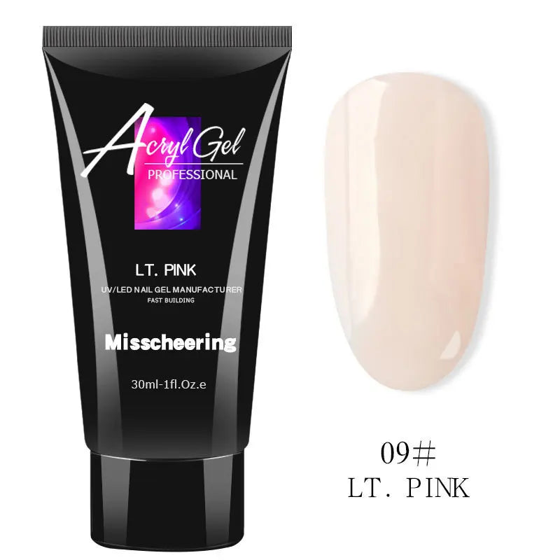 30ml Nail Extension Gel Nail Build Poly Nail Acrylic Gel UV LED Quick Extension of Crystal Model Painless Crystal Gel