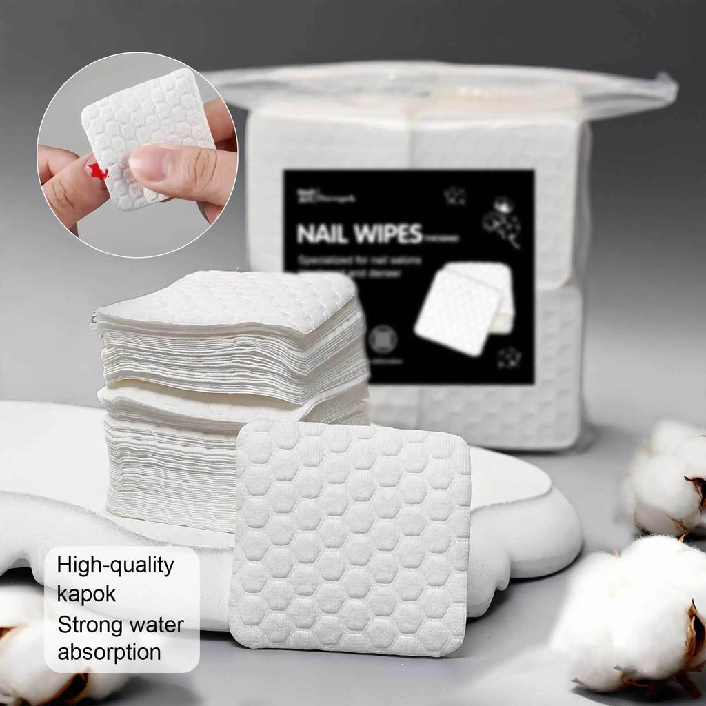 Klimonla 200/500Pcs/pack/box Solid Durable Nail Tools Manicure Gel Nail Polish Remover Pads Lint-Free Wipes Napkins Wraps
