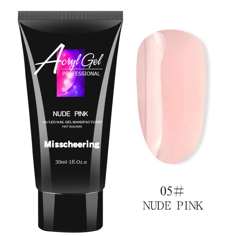 30ml Nail Extension Gel Nail Build Poly Nail Acrylic Gel UV LED Quick Extension of Crystal Model Painless Crystal Gel