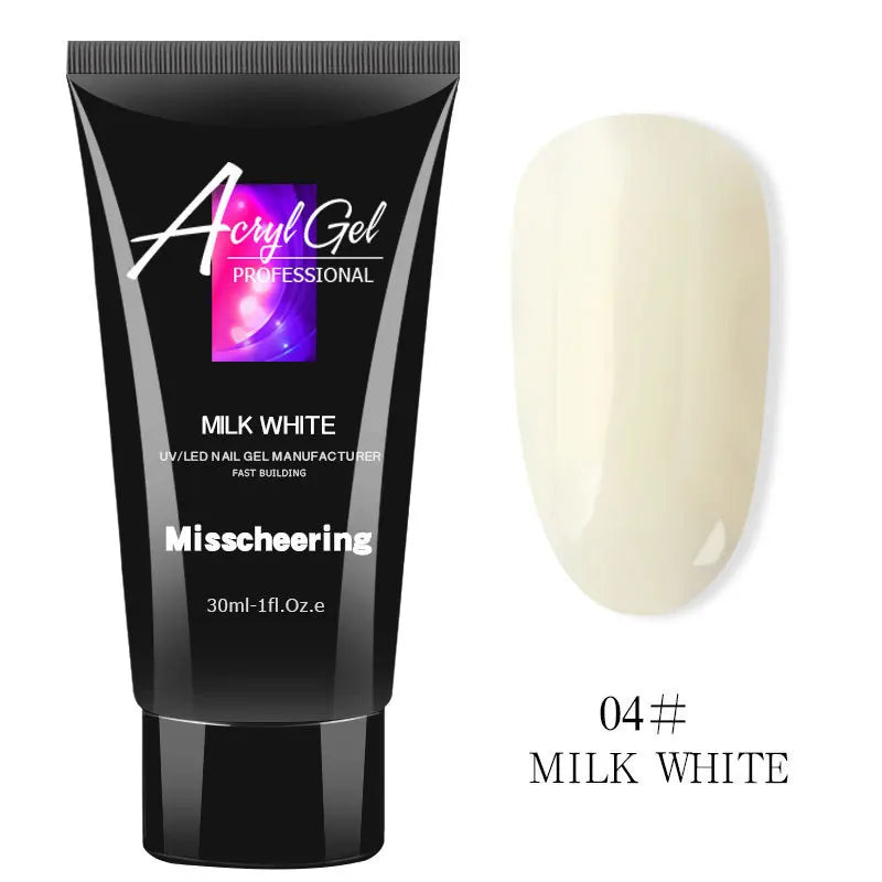 30ml Nail Extension Gel Nail Build Poly Nail Acrylic Gel UV LED Quick Extension of Crystal Model Painless Crystal Gel
