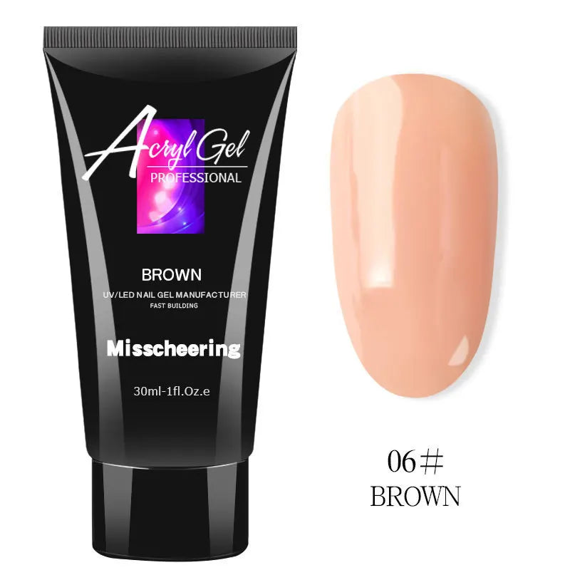 30ml Nail Extension Gel Nail Build Poly Nail Acrylic Gel UV LED Quick Extension of Crystal Model Painless Crystal Gel