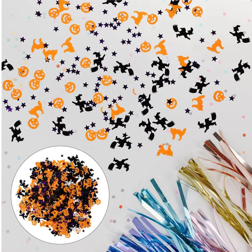 Halloween Confetti Decorations Table Decorations Paper Glitter Decorations with Ghosts Pumpkins Spiders for Party Sup