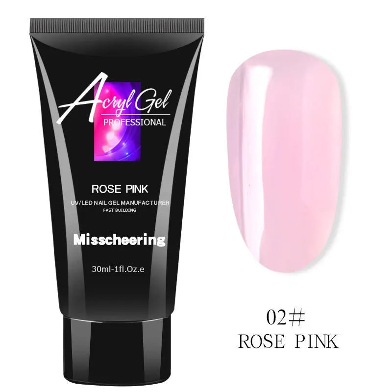 30ml Nail Extension Gel Nail Build Poly Nail Acrylic Gel UV LED Quick Extension of Crystal Model Painless Crystal Gel