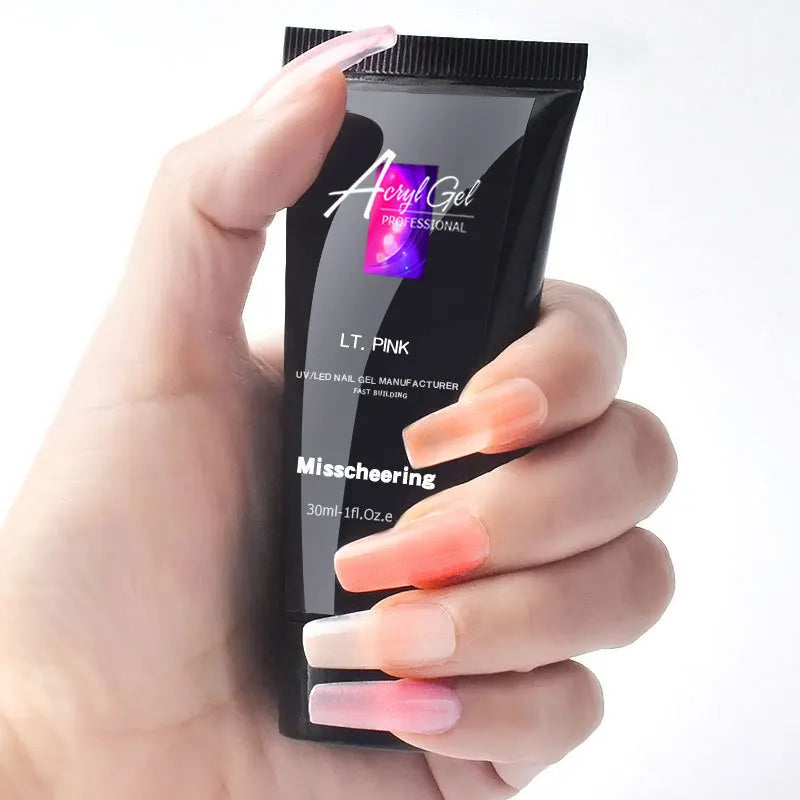 30ml Nail Extension Gel Nail Build Poly Nail Acrylic Gel UV LED Quick Extension of Crystal Model Painless Crystal Gel